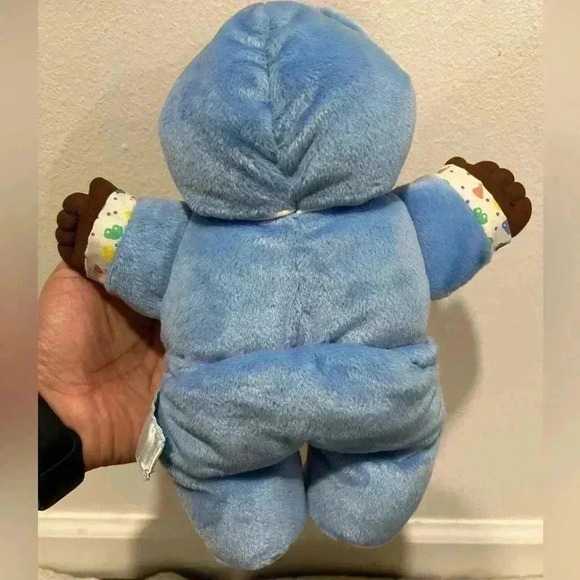 VINTAGE Hasbro African American Cabbage Patch Kids Babyland Rattle Blue 1988 - Picture 6 of 7